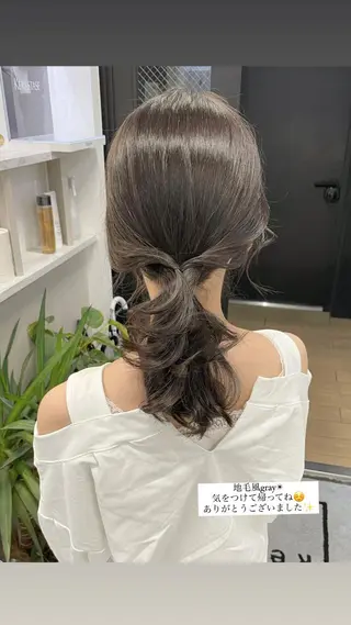 セミロング カラー ヘアアレンジ autre所属・大久保 ひでなりのヘアスタイル