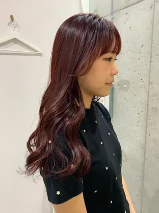 ロング カラー ヘアアレンジ kei/透明感カラー /ベージュ/髪質改善のヘアスタイル