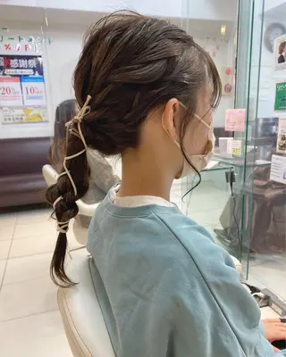 ミディアム ヘアアレンジ アレンジ&ショート 💙YUKINOのヘアスタイル