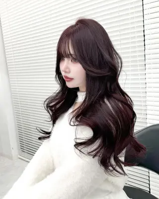 ロング カラー 韓国ベージュ🇰🇷 レイヤー🤍渋谷のヘアスタイル