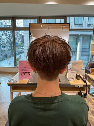 ショート カラー メンズ メンズ特化/ センターパート/八谷のヘアスタイル