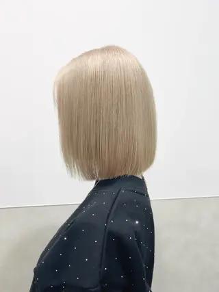 ミディアム カラー 💗モテ髪 ハイトーンあや💗のヘアスタイル