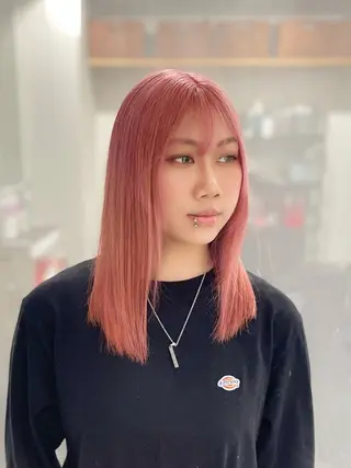 セミロング カラー GaKu/ハイトーン /ブリーチ/ブロンドのヘアスタイル