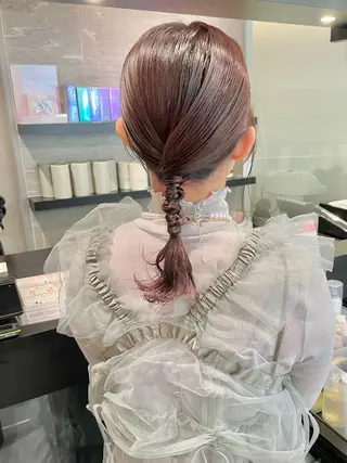 ミディアム ヘアアレンジ ダブルカラー🦖 /髪質改善⚡️しおりのヘアスタイル