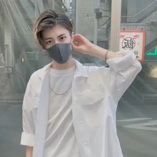 ショート メンズ ブリーチ特化/レイヤ ーカット🥀マサルのヘアスタイル