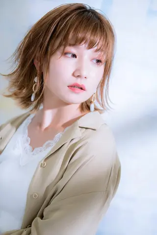 ミディアム カラー 星 沙織のヘアスタイル