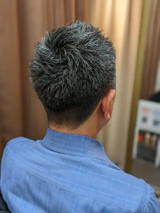 ショート メンズ LAVIE the BARBER所属・徒歩5分ビジネスマン カット👦🏻うしだのヘアスタイル
