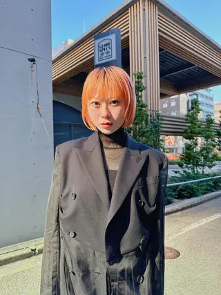 セミロング カラー ヘアアレンジ flamme Annaのヘアスタイル