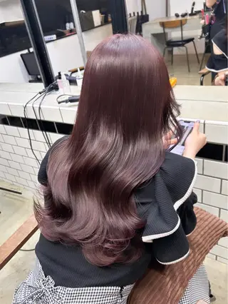 ロング カラー ヘアアレンジ 🎀暖色カラー🎀 ♡yurika♡のヘアスタイル