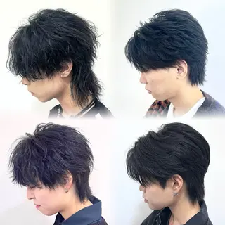 ミディアム パーマ メンズ メンズ/心斎橋 /韓流/藤本理希のヘアスタイル