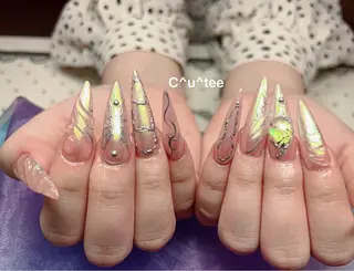 ロング 🎀CUTEE 🎀レイのネイルデザイン