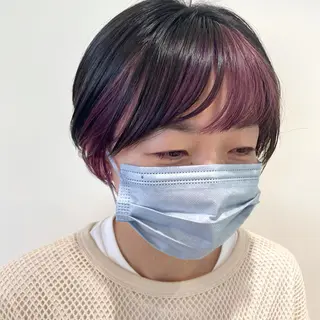 ショート カラー スナコザワ レナのヘアスタイル