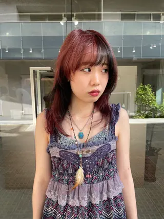 ミディアム カラー 吉田一輝 外国人パーマのヘアスタイル