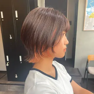 ショート カラー nely所属・kouyo パーマ/ウルフカットのヘアスタイル