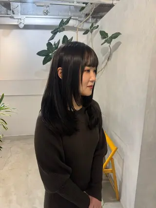 セミロング 顔周りcut・ご相談 ＝新宿しずく🇰🇷のヘアスタイル
