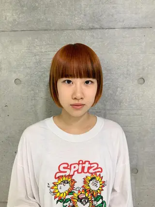 ショート カラー THE./ブリーチ 透感カラー/髪質改善のヘアスタイル