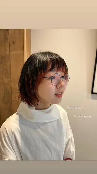 ショート パーマ/名古屋パーマ / コデラ ナナホのヘアスタイル