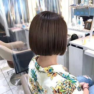 ショート 安井　昴 💫ブリーチ縮毛矯正のヘアスタイル