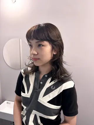 セミロング カラー パーマ ヘアアレンジ メンズ casey mayuのヘアスタイル