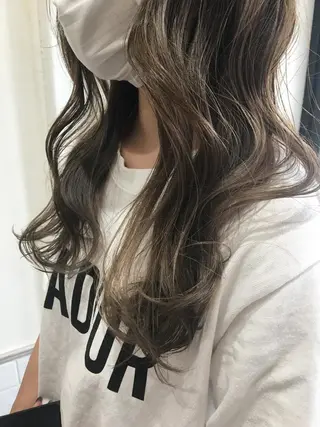 ロング カラー sherry【シェリー】所属・miho 大国町 柔らかハイトーン💛のヘアスタイル