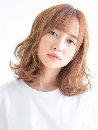 ミディアム カラー パーマ 倉橋 俊輔のヘアスタイル