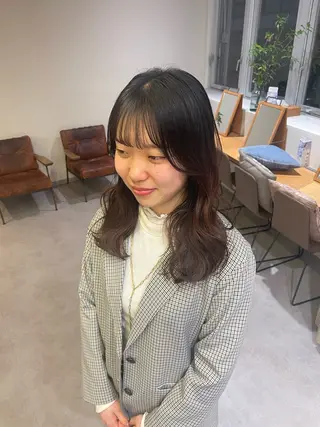 ミディアム MASHU chayamachi店所属・【梅田美容室】 似合わせカット サヤのヘアスタイル