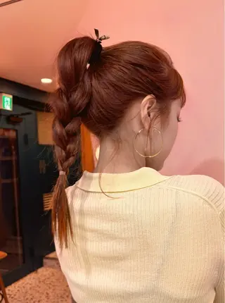 カラー 🐰チナ🐰 暖色ベージュ/顔周りのヘアスタイル