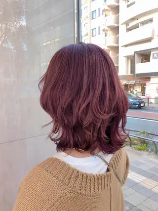 ミディアム カラー BiBi 武田 あやのヘアスタイル