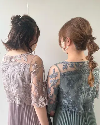 ミディアム ヘアアレンジ 桑原 菜摘のヘアスタイル