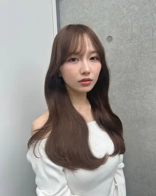 ロング カラー Rina🎀 艶髪モテベージュのヘアスタイル