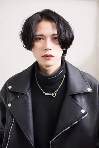 ミディアム メンズ 千葉 慎也のヘアスタイル
