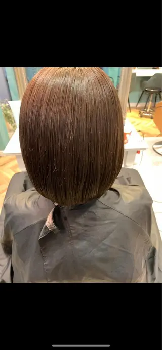 ミディアム ケアカラー/縮毛矯正 /レイヤー/板垣光采のヘアスタイル