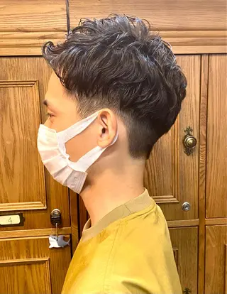 ショート パーマ メンズ 【扉gate】野崎 英幸のヘアスタイル