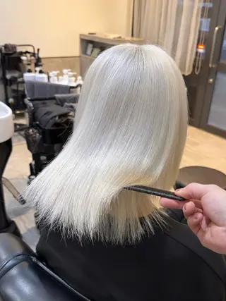 ミディアム カラー ハイトーン✨髪質 改善🫧/RYOのヘアスタイル