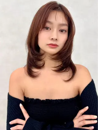 ロング カラー 🇰🇷韓国レイヤー 艶カラー／田川佑紀のヘアスタイル