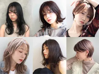 セミロング カラー 韓国風レイヤー🗝要 暗透カラー📓吉祥寺のヘアスタイル