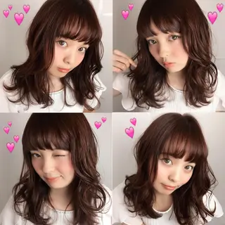 ミディアム カラー 韓国ヘア得意❤︎森澤 悠佳のヘアスタイル