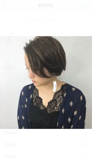 ショート カラー salut町田/ボブ 🌷kana🌷のヘアスタイル