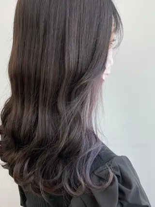 セミロング カラー ヘアアレンジ 🦄インナーカラー 🦄貫井彩花のヘアスタイル