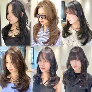 セミロング カラー 難波/レイヤーカット zina【辻優也】のヘアスタイル