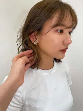 カラー 🍊mai🍊 似合わせパーマのヘアスタイル