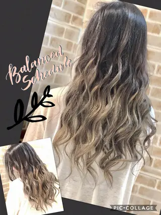 ロング カラー 永島 桜のヘアスタイル