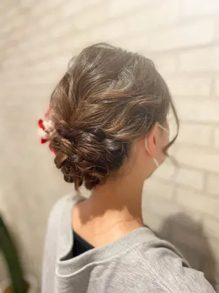 ミディアム ヘアアレンジ 田中 アキオのヘアスタイル
