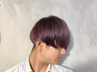 ショート カラー メンズ ブリーチ/美髪矯正 垢抜けヘア/そらのヘアスタイル