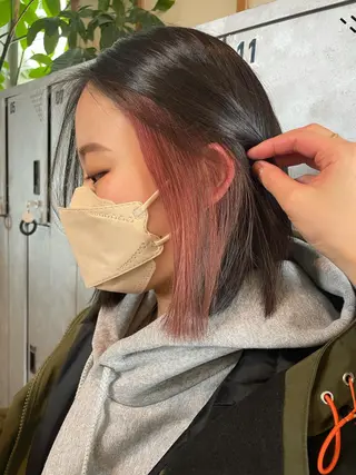 ミディアム カラー 高橋 りかのヘアスタイル