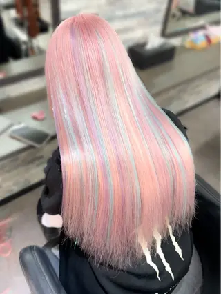 ロング カラー ハイトーンエクステ 🎩カズキ🎩のヘアスタイル