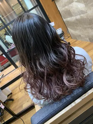 セミロング カラー 天野 開のヘアスタイル
