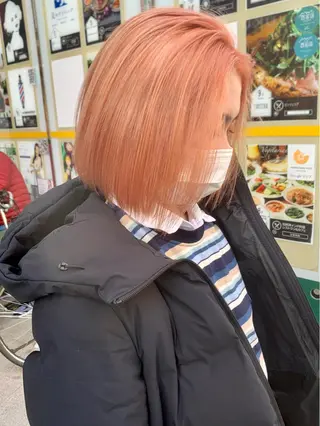 ショート カラー ヘアアレンジ ハイトーン/美髪矯正 🍃大江拓実のヘアスタイル