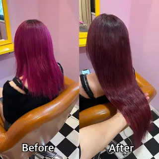 ロング シール＋ちび編み込み エクステ梅田🐨のヘアスタイル