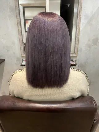 ミディアム カラー 髪質改善/縮毛矯正 アンナ🍊のヘアスタイル